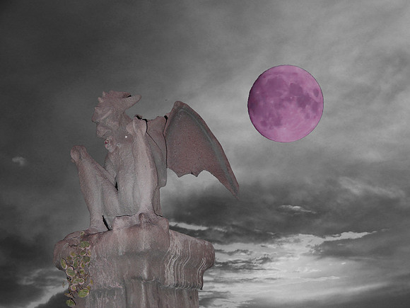 GARGOUILLE À LA LUNE